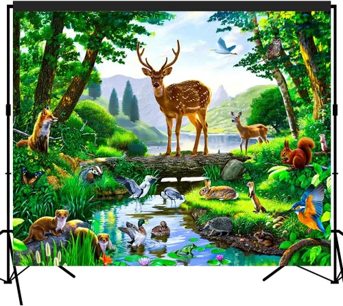 Vista 9 de Fondo Escénico de Animales Polares Grande Banner Estudio Fotografía Fondo de cabina de fotos 7x6feet #2190