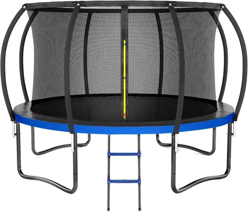 Vista 9 de Kiivakii Outdoor Trampoline Naranja + aro de baloncesto