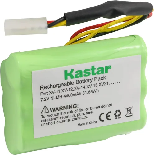 Vista 2 de Kastar Batería XV11 (paquete de 2), Ni-MH 7.2V 4400mAh, repuesto para aspiradoras robóticas Neato XV-11 XV-12 XV-14 XV-15 XV-21 XV-25, XV Essential