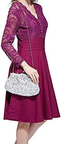 Vista 6 de Gets Noble - Bolso de noche con lentejuelas y cuentas para mujer