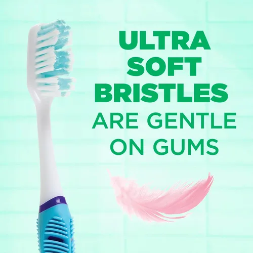 Vista 4 de Cepillo de dientes GUM Technique Sensitive Care con mango Quad-Grip, cabezal completo y cerdas Ultra Soft Dome Trim para la eliminación de placa que