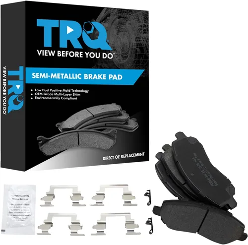Vista 196 de TRQ Pastillas de freno delanteras semi metálicas compatibles con Ford Expedition 2018-2021 F-150 2018-2020 Lincoln Navigator 2018-2022