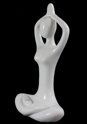 Vista 2 de Seraphic Estatua de postura de montaña de yoga, regalos de escultura para mujeres, decoración del hogar o habitación, estatuas/figuras de manos