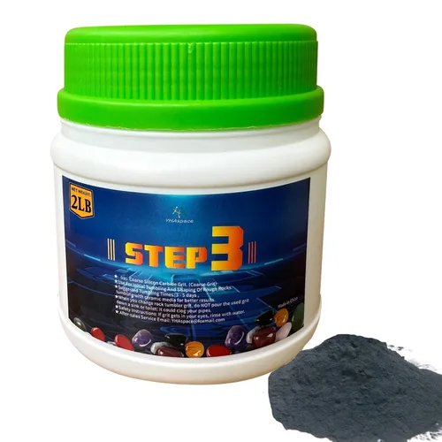 Vista 5 de 8 libras de medio abrasivo para tambor, óxido de aluminio fino 1500 para pulir, paso 4 para pulir piedras, medio abrasivo para pulir rocas, funciona