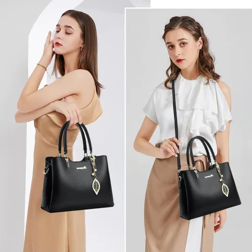 Vista 3 de SiMYEER Satchel Purses and Handbags for Women PU Leather Tote Top Handle Shoulder Bags Ladies Crossbody Bags
