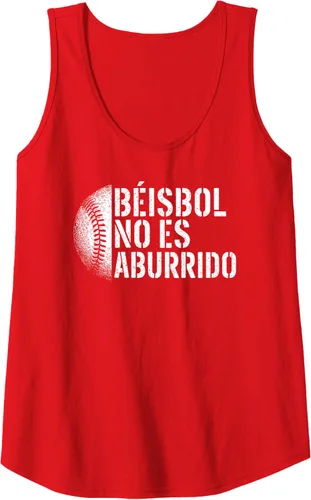 Vista 11 de Beisbol No ES Aburrido Funny Baseball Spanish Quote Tank Top