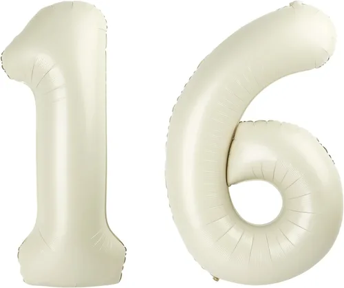 Vista 112 de Globos con números de 40 pulgadas, color negro, para decoraciones de cumpleaños de 10 a 100 años Jumbo 40In & Vibrant Color, With Hanging Holes