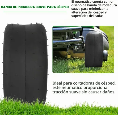 Vista 5 de AR-PRO (2-Pack) Neumáticos para cortacésped de 13X6.50-6, neumático de repuesto de 13X6.5-6 para tractor de césped, neumático para cortacésped sin