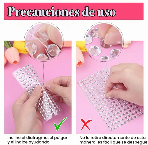 Vista 5 de 2032 Piezas de Gemas Adhesivas para la Cara, Cridoz Gemas para el Cabello, Piedras de Rino de Rhinestones, Bling Joyas para Maquillaje Diamantes