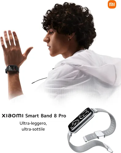 Vista 9 de Xiaomi Smart Band 8 Pro Fitness Tracker, pantalla AMOLED de 1.74 pulgadas, batería de hasta 20 días, 5 ATM, seguimiento de SpO2, monitoreo del sueño