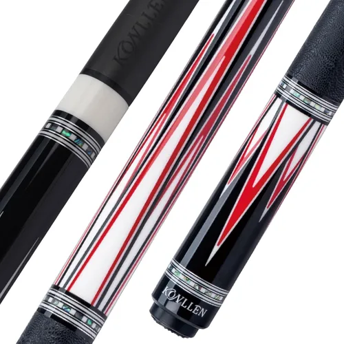 Vista 11 de KONLLEN Carbon Fiber Pool Cue Hand-Inlaid Design Low Deflection 58 Inch Azul-0.5 in
