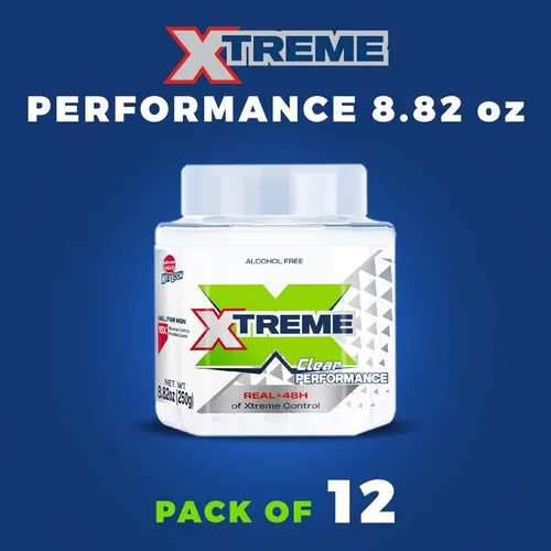 Vista 5 de Xtreme Clear Performance Styling Gel para el cabello para hombres, 8.82 onzas, paquete de 3 Sin alcohol, control Xtreme de 48 horas, con aloe