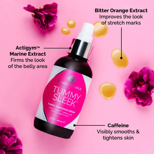 Vista 3 de Crema reafirmante para el estómago Tummy Sleek - Suero para tensar la piel para el vientre - Ayuda a mejorar la apariencia de la piel suelta