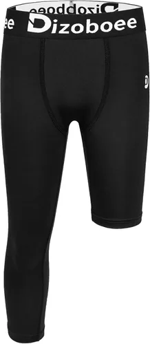 Vista 7 de Pantalones de compresión de una pierna 3/4 para niños y jóvenes, leggings atléticos para deportes, mallas de baloncesto para niños, pantalones