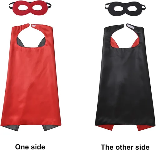 Vista 2 de Diffly Capa de superhéroe con máscara para niños y niñas