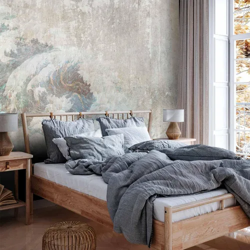 Vista 5 de artgeist Mural de pared Ola como Kanagawa 98 x 69 pulgadas - Papel tapiz no tejido de vellón para decoración de pared, impresión fotográfica, diseño