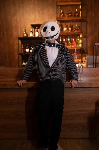 Vista 12 de Disfraz de Halloween para adultos de Jack Skellington Multi