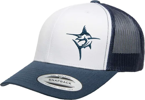 Vista 9 de Embroidered Swordfish Trucker Hat for Men & Women – Adjustable Mesh Back Snapback Baseball Cap for Fishing Negro-swwt