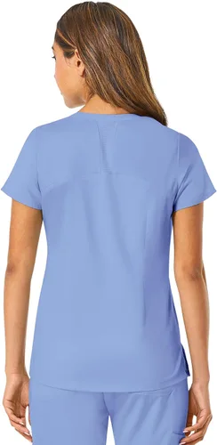 Vista 2 de Maevn Top cruzado con panel de malla EON para mujer Azul Ceil
