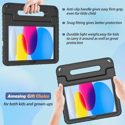 Vista 7 de LTROP Funda para Niños para iPad de 11ª Generación (A16) 2025/10ª Generación (10.9 pulgadas, 2022) con Protector de Pantalla, Funda con Mango