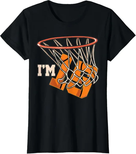 Vista 49 de Camiseta número 15 con temática de baloncesto para fiesta de cumpleaños, Negro, S