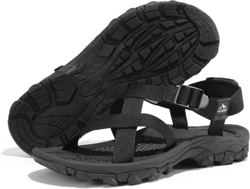 Vista 3 de NORTIV 8 Sandalias para hombre, ligeras, para senderismo, agua, playa, puntera abierta, atléticas, deportivas, para pescador, sandalias