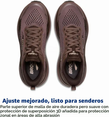 Vista 4 de Brooks Zapatillas de running Cascadia 20 Trail para mujer Pimienta/Café/Rosa