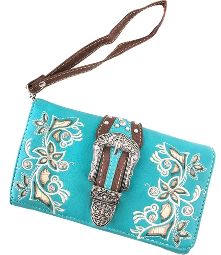 Vista 2 de Justin West Bolso de hombro oculto con cruz de cocodrilo occidental