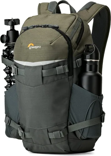 Vista 2 de Lowepro LP37014-PWW, Flipside Trek BP 250 AW Mochila para cámara con sistema de suspensión ActiveZone, compartimento para tableta, gris/verde oscuro