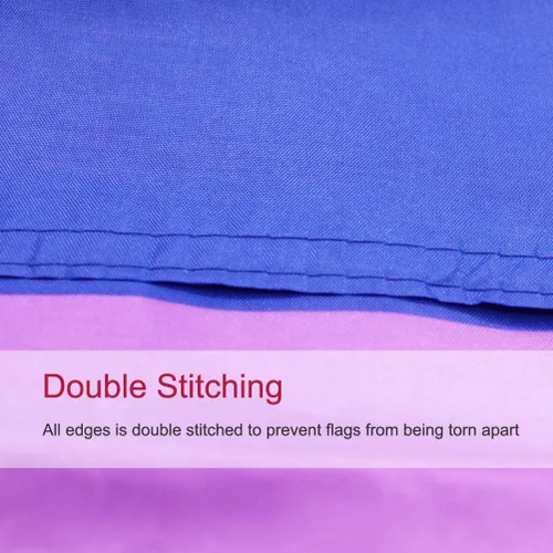 Vista 4 de EKEV Bandera de orgullo bisexual de 3 x 5 pies, banderas LGBT bi gay con ojales de latón y cabecera de lona y doble costura y colores brillantes