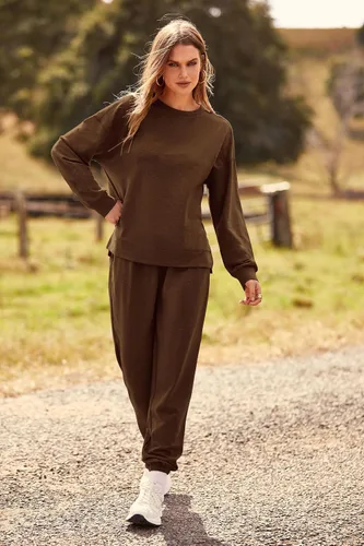 Vista 8 de Prettygarden - Conjunto de pijama de dos piezas para mujer, diseño de teñido anudado, sudadera informal de manga larga con pantalones largos, ropa