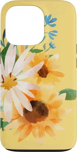Vista 10 de iPhone 16 Yellow Sunflower Vintage Flower Petals Case