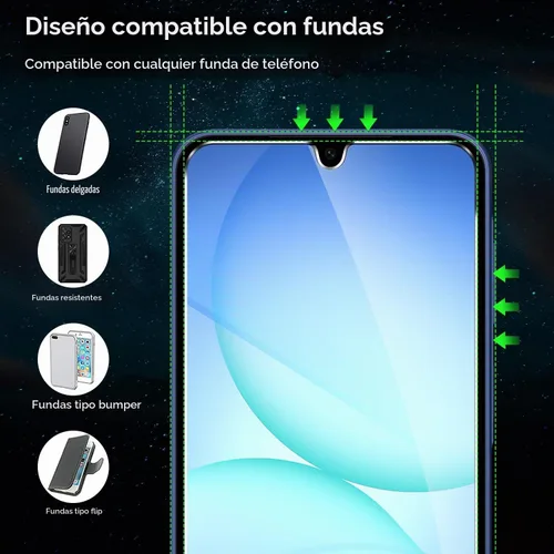 Vista 4 de ivoler - Protector de pantalla para Samsung Galaxy A17 5G/Galaxy A16 5G, película de vidrio templado, marco de alineación, fácil instalación