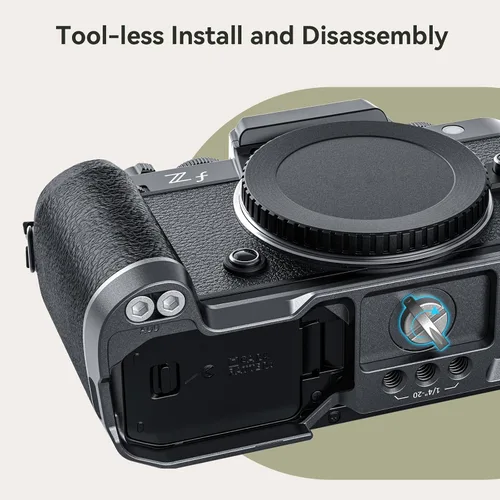 Vista 4 de SmallRig Z f Empuñadura en forma de L para Nikon con agarre ergonómico de silicona, placa de liberación rápida integrada para Arca para encender