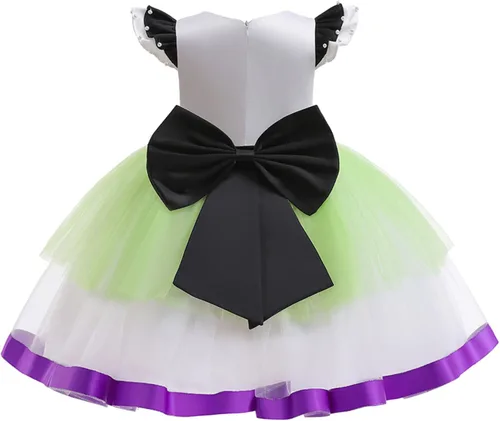 Vista 3 de Minghai Vestidos de lujo con tutú de Buzz para niñas pequeñas, disfraz de princesa, vestido de fiesta