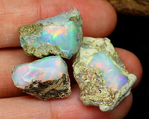 Vista 2 de Crystalshop - Cristales de ópalo crudos 25 quilates de ópalo natural auténtico grado AAA cristales de reiki y piedras curativas piedras preciosas