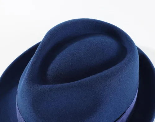 Vista 31 de Home Prefer Sombrero de invierno de fieltro de lana para hombre Sombrero de ala corta Fedora