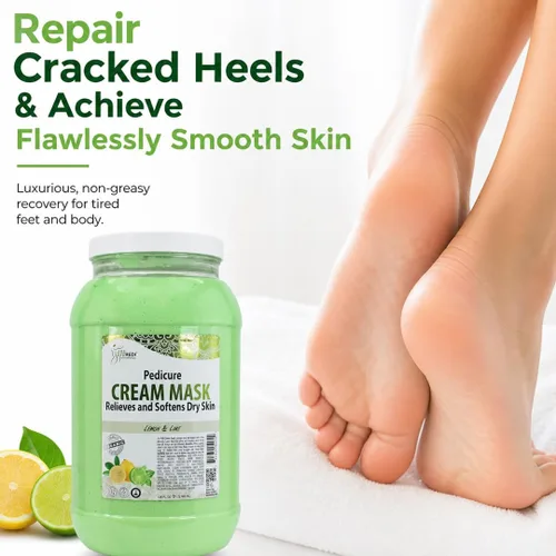 Vista 7 de SPA REDI Lemon Pedicure - Crema de masaje y máscara de pies – Ácido hialurónico, aminoácidos y pantenol para talones agrietados y piel seca Sin