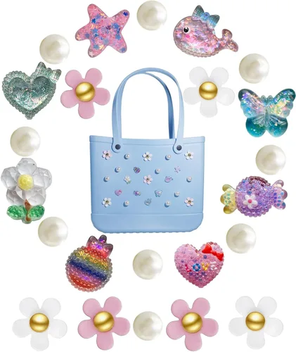 Vista 54 de Mon Caramel Resina Bolsa de Playa Accesorios Encantos,Resina Playa Totes Accesorios Insertos,Daisy Flower Bag Charms