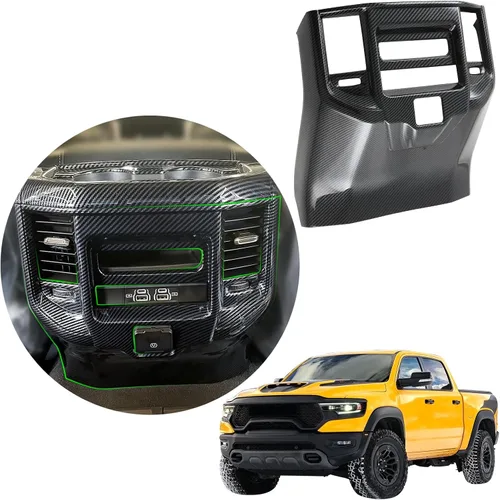 Vista 2 de 1 pieza para Dodge RAM 1500 TRX 2019-2023 Cubierta de salida de ventilación de aire trasero, panel de aire acondicionado, decoración
