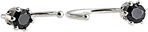 Vista 8 de Aretes de plata de ley para mujeres y niñas, hipoalergénicos para cartílago