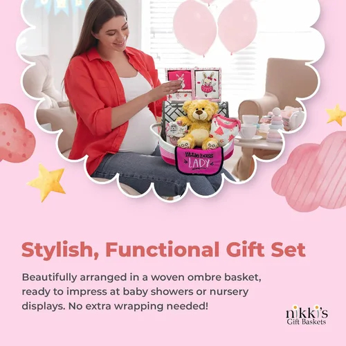Vista 5 de Welcome Home Precious Baby Gift Set Set de regalo para bebé recién nacida con artículos esenciales para bebés Regalo para futuras mamás