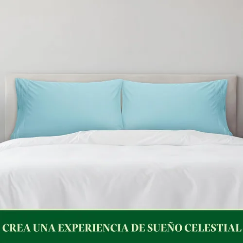 Vista 3 de Elegant Comfort Juego de fundas de almohada ultrasuaves de lujo de 2 piezas - Microfibra premium de calidad hotelera 1500, doble cepillado