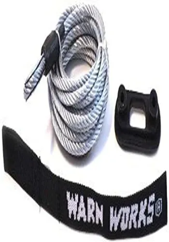 Vista 2 de WARN 76065 PullzAll - Accesorio de cabrestante eléctrico portátil: cable de acero galvanizado de repuesto con cable Hawse Fairlead, 7/32