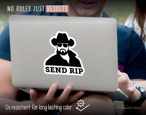 Vista 5 de IMPERIAL VIBES – Send RIP Sticker – Adhesivo de vinilo para coche, camión y furgoneta – Uso en interiores y exteriores para portátil – Calcomanía