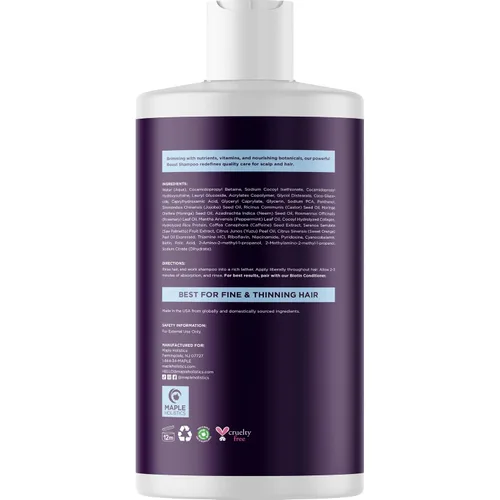 Vista 6 de Champú y acondicionador de biotina voluminizante alimentado por aceite esencial de romero, champú y acondicionador sin sulfato con biotina