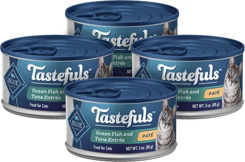 Vista 23 de Blue Buffalo Tastefuls Natural Pate - Comida húmeda natural para gatos, ternera, latas de 5.5 onzas (24 unidades) La carne de res real es lo