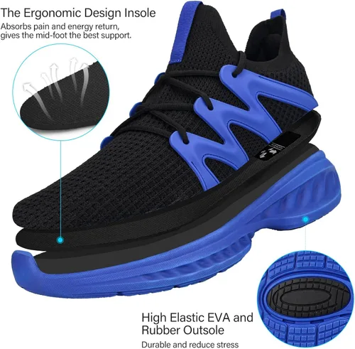 Vista 5 de Pujcs Zapatos para caminar para mujer, transpirables, sin cordones, para mujer