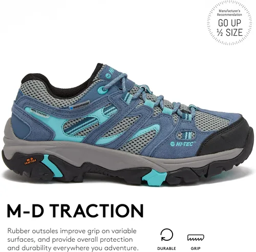 Vista 2 de HI-TEC Apex Lite Low WP - Zapatos de senderismo impermeables para mujer, ligeros, transpirables, para senderismo y senderismo