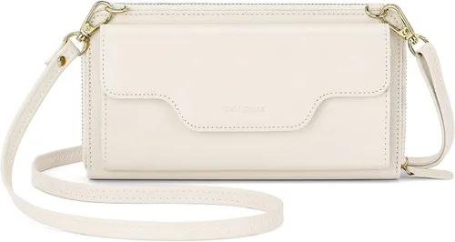 Vista 10 de nuoku Bolso pequeño para mujer, cartera con bloqueo RFID, bolso cruzado con bolsillo para teléfono celular 01 - negro